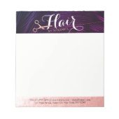 美容師美容師美しいバラ金ゴールドはさみ ノートパッド (正面)