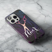 美容師美容師美しいバラ金ゴールドはさみ Case-Mate iPhoneケース