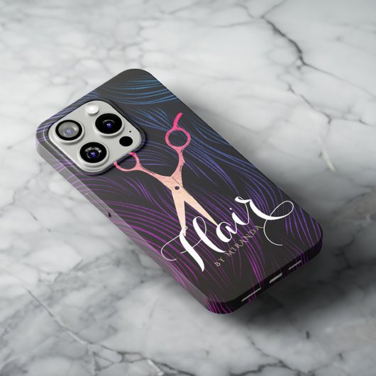 美容師美容師美しいバラ金ゴールドはさみ Case-Mate iPhoneケース