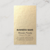 美容師美容師美しいブルー金ゴールド鋏 名刺 (裏面)