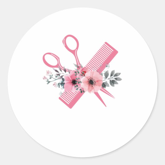 美容師美容師 ラウンドシール (正面)