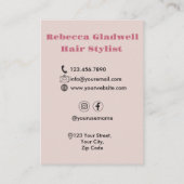 美容師美容師 名刺 (裏面)