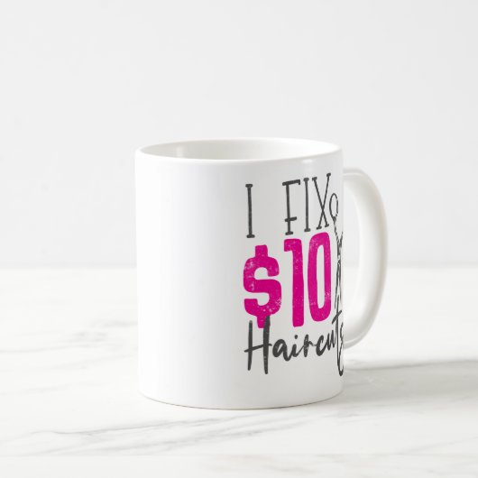 美容師美容師I固定$10ヘアカット コーヒーマグカップ (正面右)