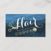 美容師美容用ブルー金ゴールドシザーロイヤリティ ロイヤリティカード (正面)