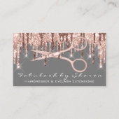 美容師美容用鋏バラドリップグレー 名刺 (正面)