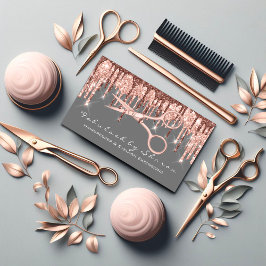 美容師美容用鋏バラドリップグレー 名刺