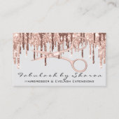 美容師美容用鋏バラドリップスグレー 名刺 (正面)