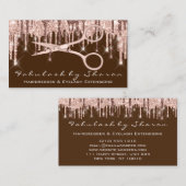 美容師美容用鋏バラドリップスブラウン 名刺 (正面/裏面)