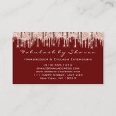 美容師美容用鋏バラドリップマルーン 名刺 (裏面)