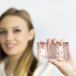 美容師美容用鋏バラ金ゴールド点滴 名刺