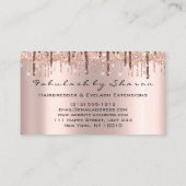 美容師美容用鋏バラ金ゴールド点滴 名刺 (裏面)