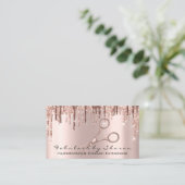 美容師美容用鋏バラ金ゴールド点滴 名刺 (スタンド正面)