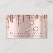 美容師美容用鋏バラ金ゴールド点滴 名刺 (正面)