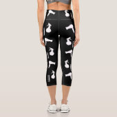 美容師美容院の櫛はさみ模様 カプリレギンス (裏面)