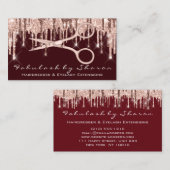 美容師美容院はさみバラドリップスVIP 名刺 (正面/裏面)