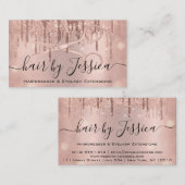 美容師美容院はさみバラ金ゴールドVIP 名刺 (正面/裏面)