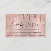 美容師美容院はさみバラ金ゴールドVIP 名刺 (裏面)