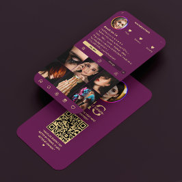 美容師美容院インスタグラムラグジュアリーパープル 名刺