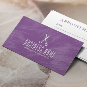 美容師美容院パープルサロンアポイントメント 予約カード