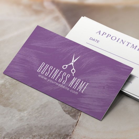 美容師美容院パープルサロンアポイントメント 予約カード