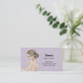 美容師背景色の選択 名刺 (スタンド正面)