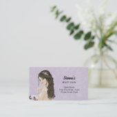 美容師背景色の選択 名刺 (スタンド正面)