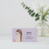 美容師背景色の選択 名刺 (スタンド正面)