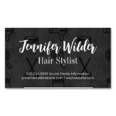 美容師背景 マグネット名刺 (正面)