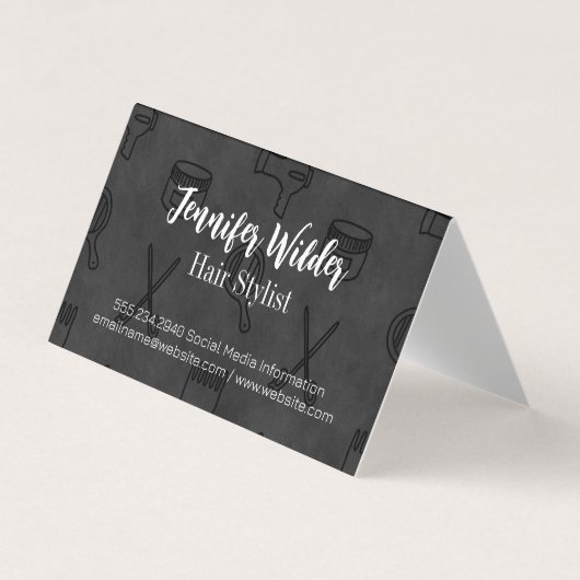 美容師背景 名刺 (正面)