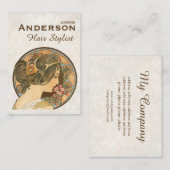 美容師花美しいCC0766名刺 名刺 (正面/裏面)