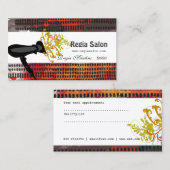 美容師芸術的なパターンサロンブラシストローク 予約カード (正面/裏面)