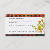 美容師芸術的なパターンサロンブラシストローク 予約カード (裏面)