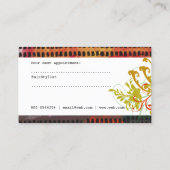 美容師芸術的なパターンサロンブラシストローク 予約カード (裏面)