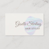 美容師虹彩色パールオパール抽象芸術 名刺 (正面)