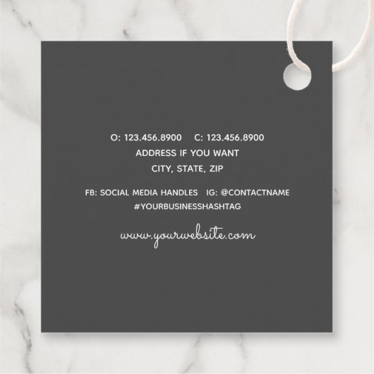 美容師製連絡ラベル フェイバータグ (裏面)