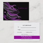 美容師贈与証 割引カード (正面/裏面)