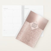 美容師赤面バラ金ゴールドグリッターアポイントメント プランナー手帳 (ディスプレー)