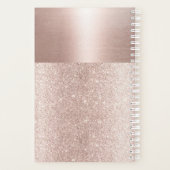 美容師赤面バラ金ゴールドグリッターアポイントメント プランナー手帳 (裏面)