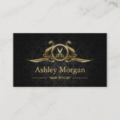 美容師金ゴールドはさみヘアサロンアポイントメント 予約カード (正面)