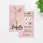 美容師金ゴールドはさみロイヤリティカード (デスク)