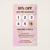 美容師金ゴールドはさみロイヤリティカード (裏面)