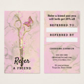 美容師金ゴールドはさみ紹介カード (正面&裏面)