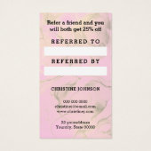 美容師金ゴールドはさみ紹介カード (裏面)