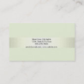 美容師金ゴールドグリッターサロオンリネンライム 名刺 (裏面)