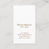 美容師金ゴールドグリッターマーブル名刺 名刺 (裏面)