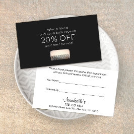 美容師金ゴールドコーム顧客紹介 紹介カード