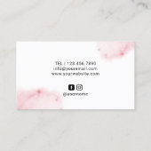 美容師金ゴールドシザーウオータカラー美しいサロン 名刺 (裏面)