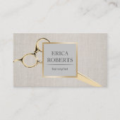 美容師金ゴールドシザーサロンリエレガントネン 名刺 (正面)