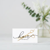 美容師金ゴールドシザースクエレガントリプトサロン 名刺 (スタンド正面)