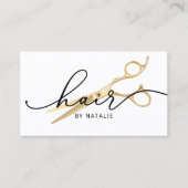 美容師金ゴールドシザースクエレガントリプトサロン 名刺 (正面)